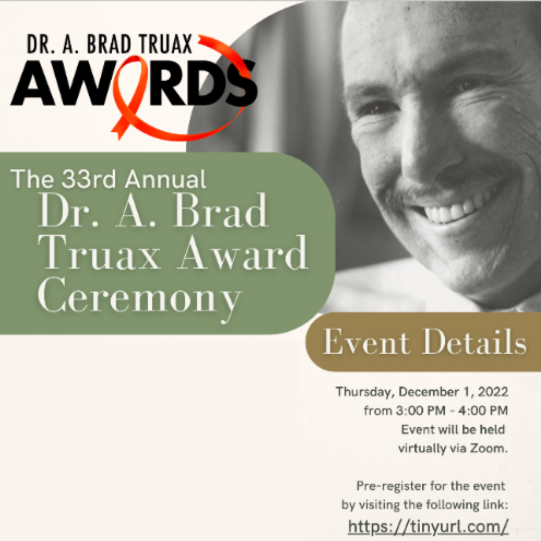 <a href="https://thecentersd.org/events/the-33rd-annual-dr-a-brad-truax-award-ceremony/?occurrence=2022-12-09">Learn more</a>