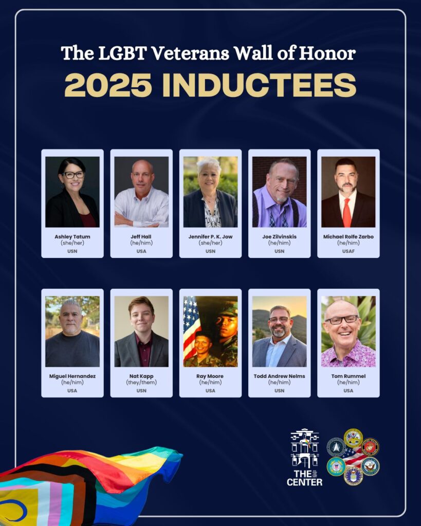 2025 LGBT Veterans Wall of Honor Inductees
