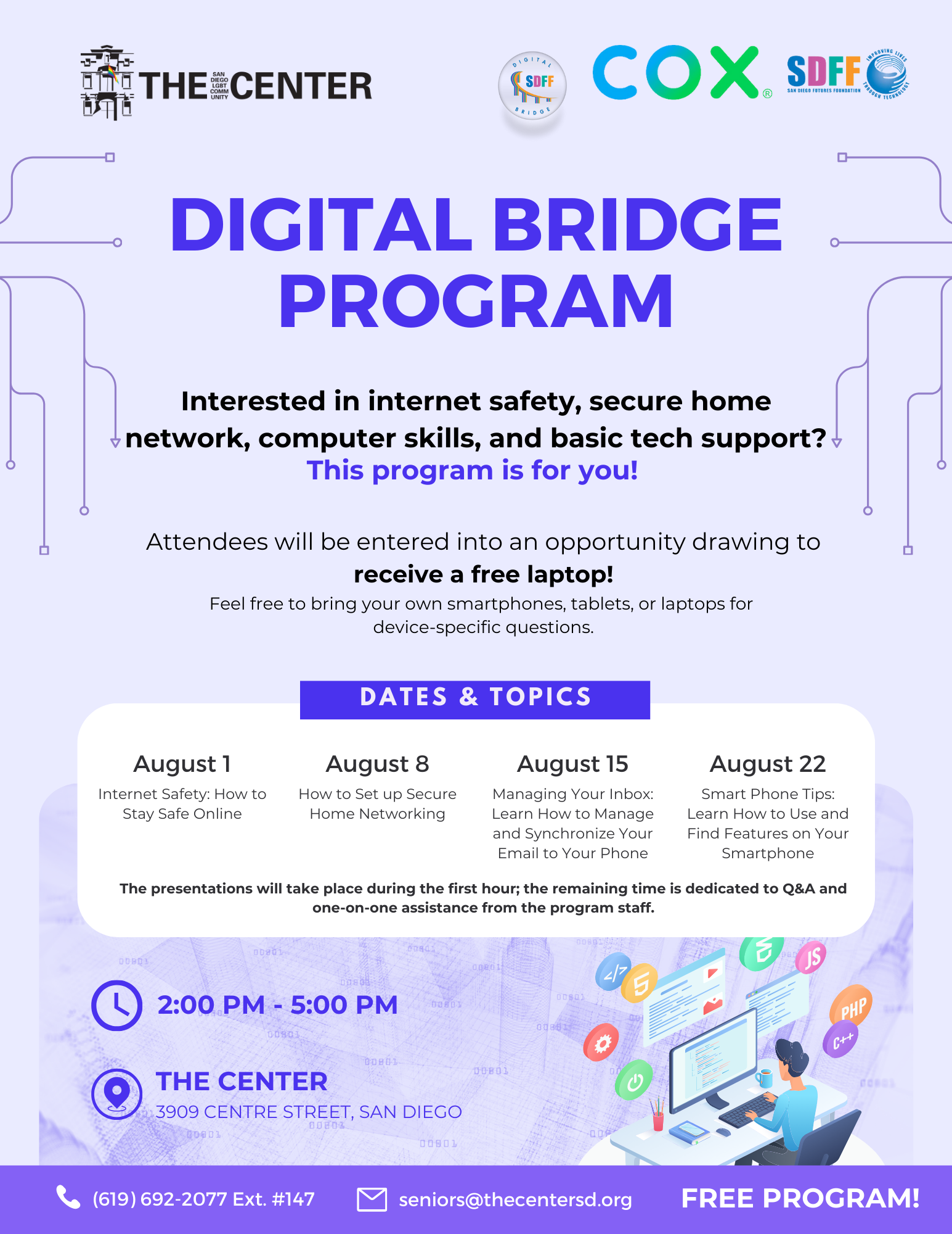 <a href="https://thecentersd.org/events/digital-bridge-program/">Learn more</a>
