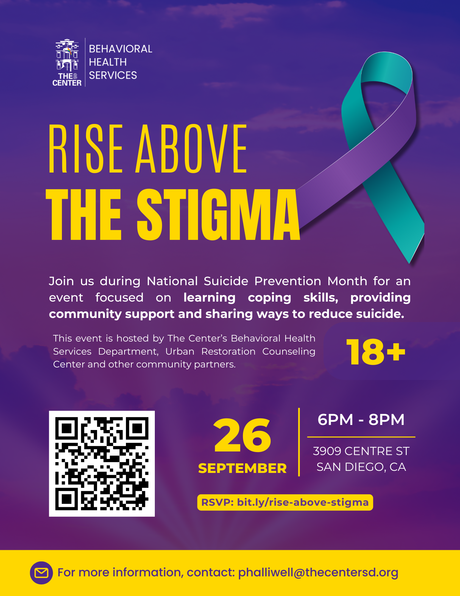 <a href="https://thecentersd.org/events/rise-above-the-stigma/">Learn more</a>