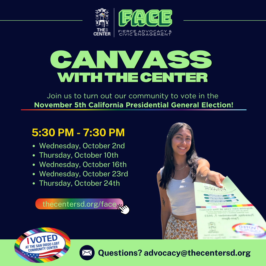 <a href="https://thecentersd.org/events/canvass-with-the-center-october-weekdays/">Learn more</a>