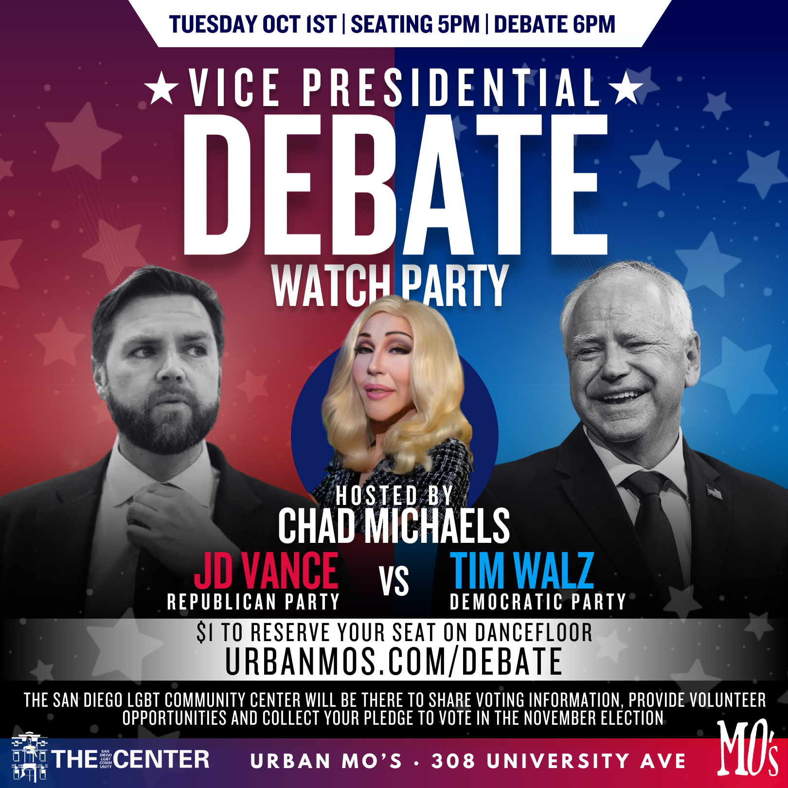 Vice Presidential Debate Watch Party | The San Diego LGBT 