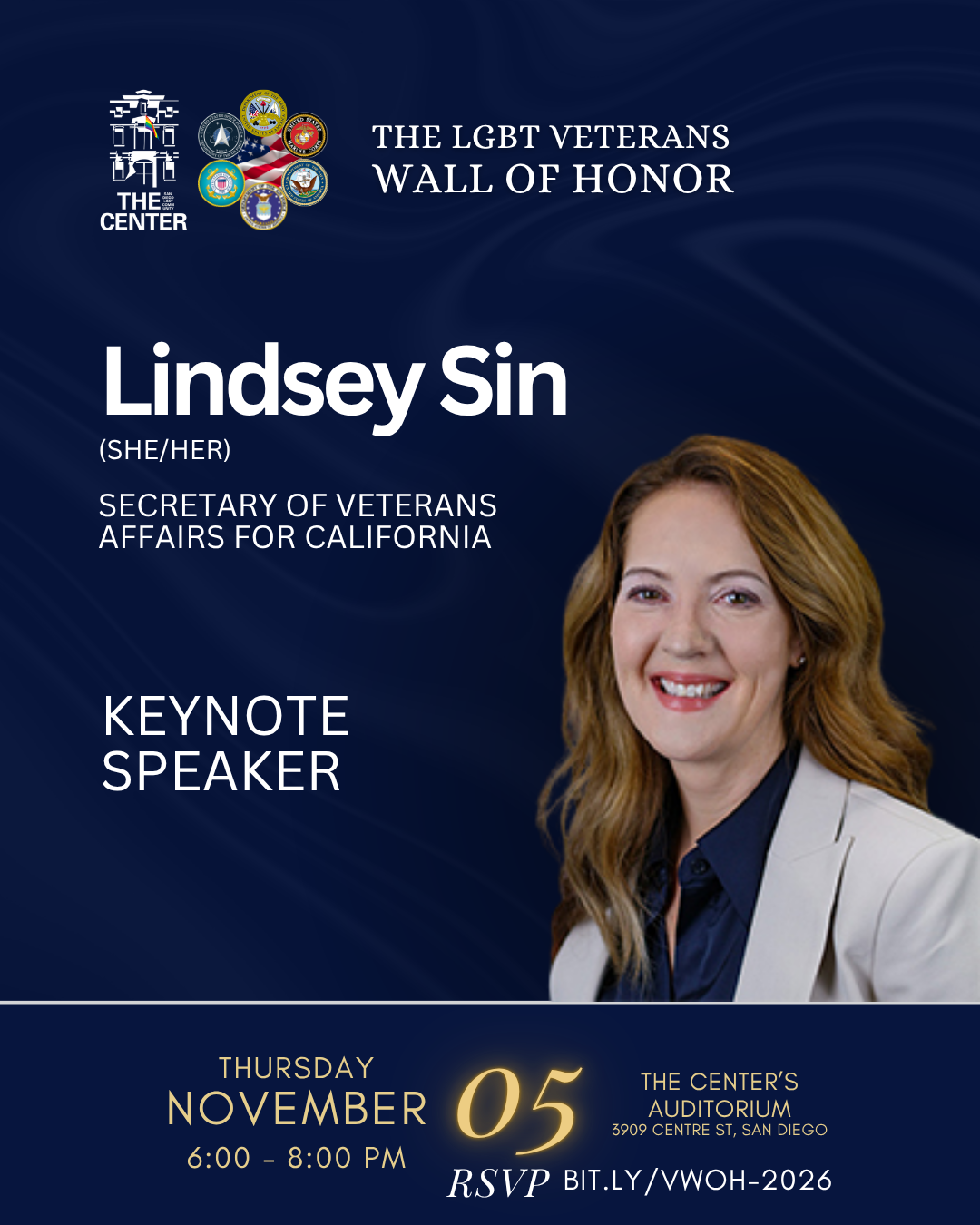 2026 LGBT Veterans Wall of Honor Keynote Speaker