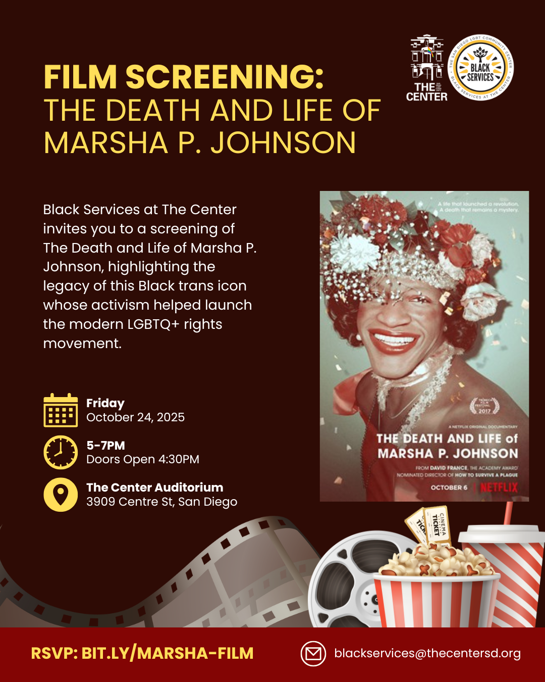 <a href="https://thecentersd.org/events/the-death-and-life-of-marsha-p-johnson/">Learn more</a>