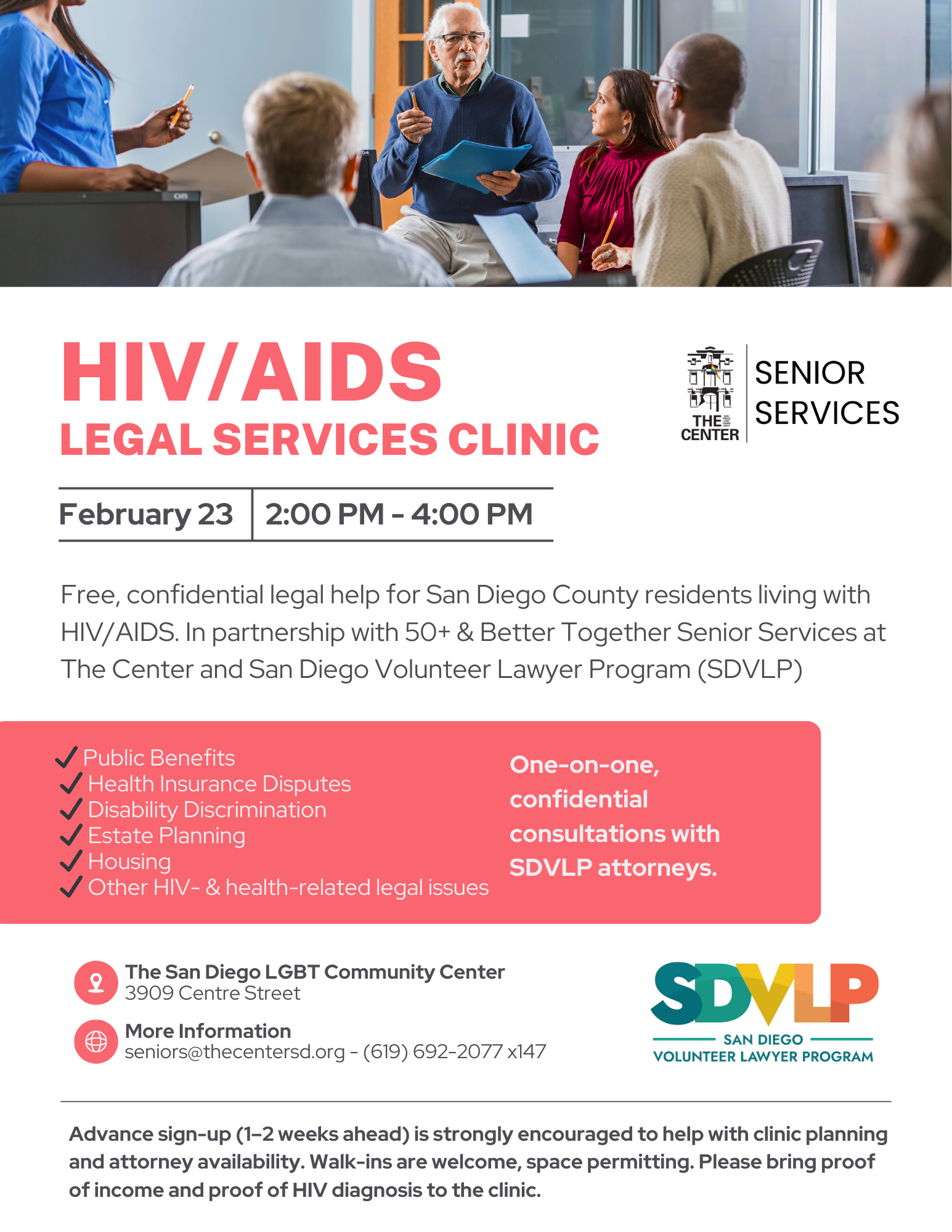 <a href="https://thecentersd.org/events/hiv-aids-legal-services-clinic/">Learn more</a>