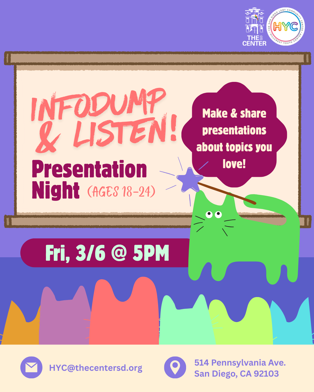 <a href="https://thecentersd.org/events/infodump-hyc/">Learn more</a>